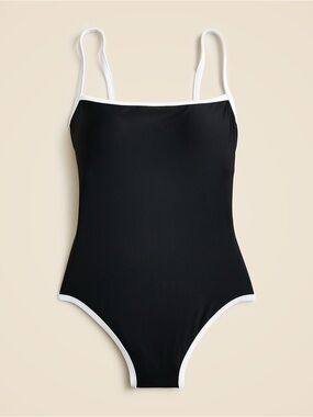J.Crew Contrast straight neck one piece